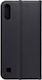 Forcell Luna Gold Buchen Sie Synthetisches Leder Schwarz (Galaxy A10)