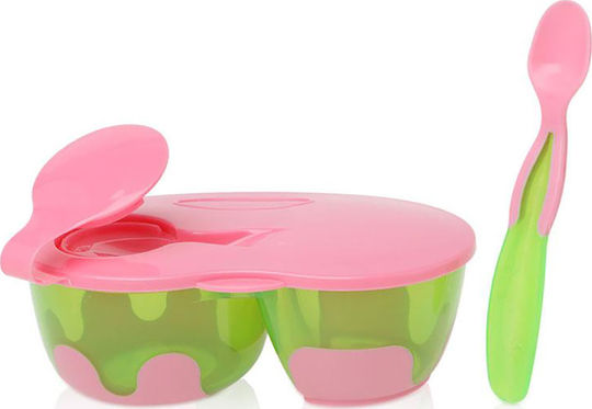 Kiokids Baby Food Container Set made of Plastic Pink 3pcs