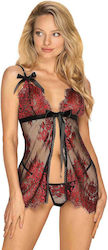 Obsessive Redessia Set Babydoll Sexy Babydoll și tanga Multicolor