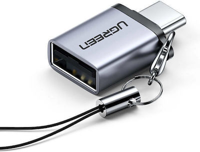 Ugreen US270 Convertor USB-C masculin în USB-A feminin Gri