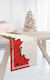 Saint Clair Weihnachtlich Tischtuch Läufer Stoff Rot L160xB40cm.