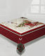 Vassiliadis Bros Hallo Babbo Christmas Tablecloth Runner Wooden Red L140xW140cm.