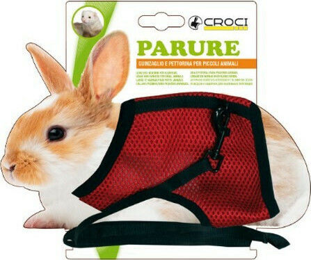 Croci Αξεσουάρ για Κλουβιά για Hase Harn Smallpets mit rotem Leitfaden 20,3-25,4,6cm.