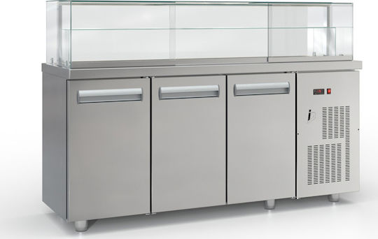 Inox Dobros Охлаждаща Витрина с Капацитет 728лт 180x70x126см