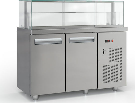 Inox Dobros Vitrină de Răcire De Podea cu Capacitate 532lt 135x70x126cm