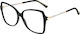 Jimmy Choo Damen Brillengestell mit Schmetterling Schwarz JC321 807