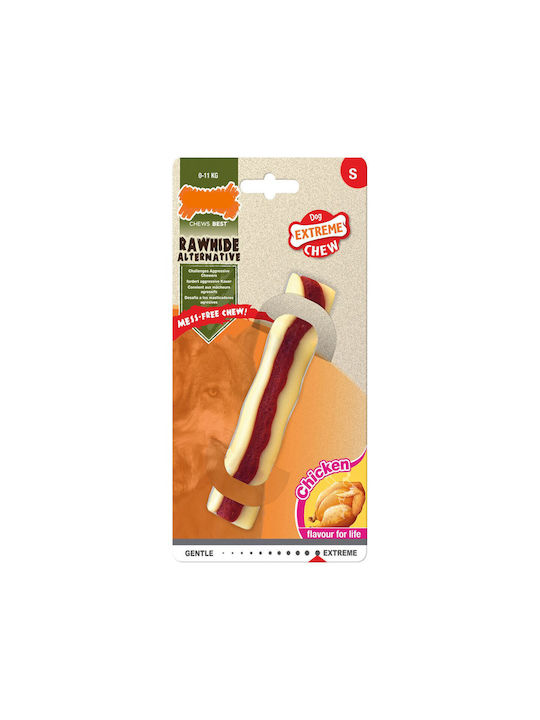 Nylabone Extreme Rawhide Roll Bone Toy Dog Chewable with Flavor Chicken Small 1pcs