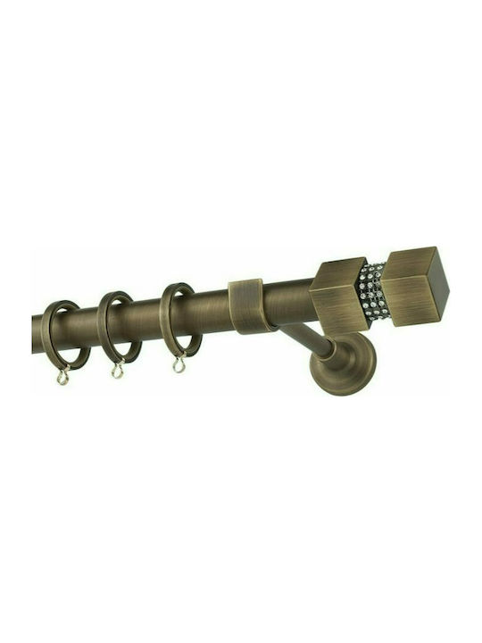 Zogometal Metallic Curtain Pole Double with Rai...