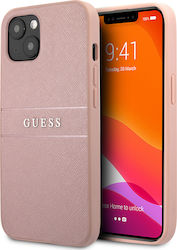 Guess Saffiano Umschlag Rückseite Kunststoff Rosa (iPhone 13) GUHCP13MPSASBPI