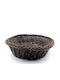 GTSA Καλάθι Ψωμιού από Rattan σε Καφέ Χρώμα 22x22x8cm