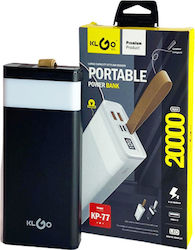 KLGO KP-77 Power Bank 20000mAh cu 2 Porturi USB...