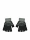 Kids Gloves Fingerless Black