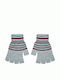 Kids Gloves Fingerless Gray