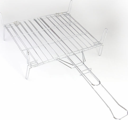 Viosarp Διπλή Σχάρα Ψησίματος Χρωμίου με Πόδια 38x30εκ.
