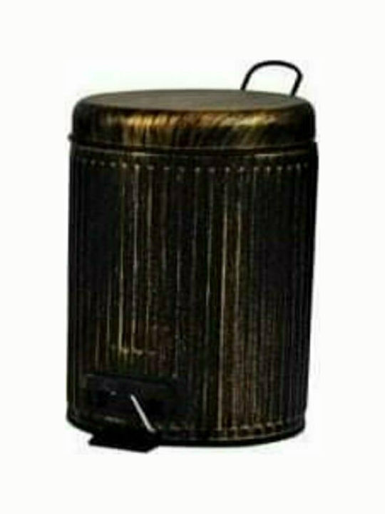 Sidirela Classic Metallic Toilet Bin 5lt Bronze