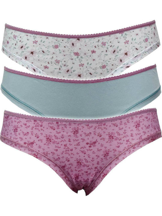 Tai Βαμβακερά Women's Slip 3Pack White/Green/Red