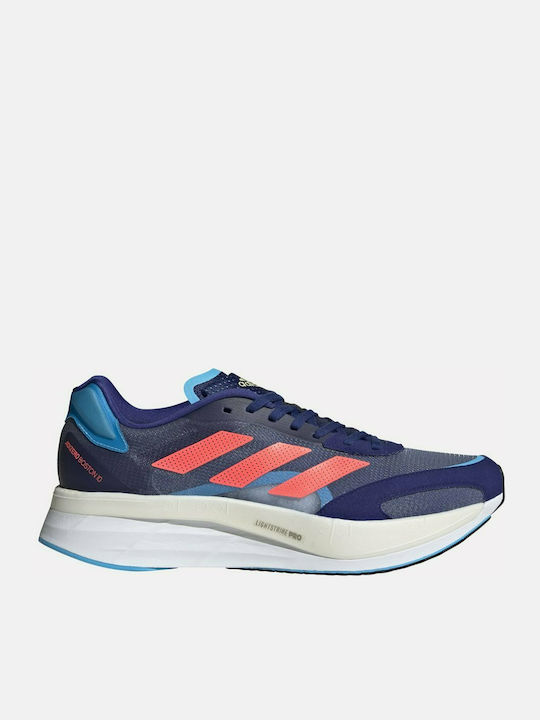 Adidas Adizero Boston 10 Ανδρικά Αθλητικά Παπούτσια Running Legacy Indigo / Turbo / Sky Rush
