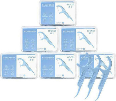 Soocas Professional Dental Floss with Handle Light Blue 300pcs