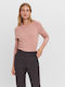 Vero Moda Women's Long Sleeve Sweater Pink