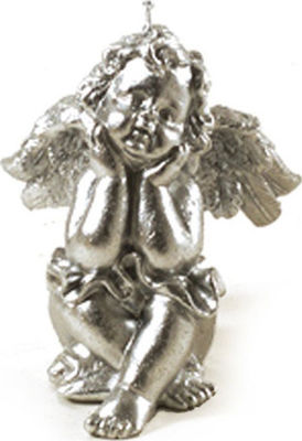 Zaros Christmas Silver Candle 11cm