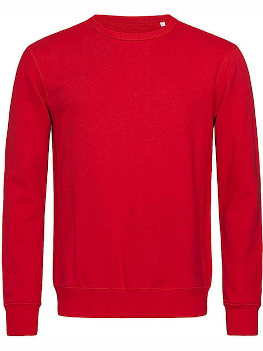 Stedman Crimson Men's Long Sleeve Promotional Sweatshirt Crimson Red