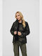Kurz Damen Parka Jacke für Winter Dark Camo