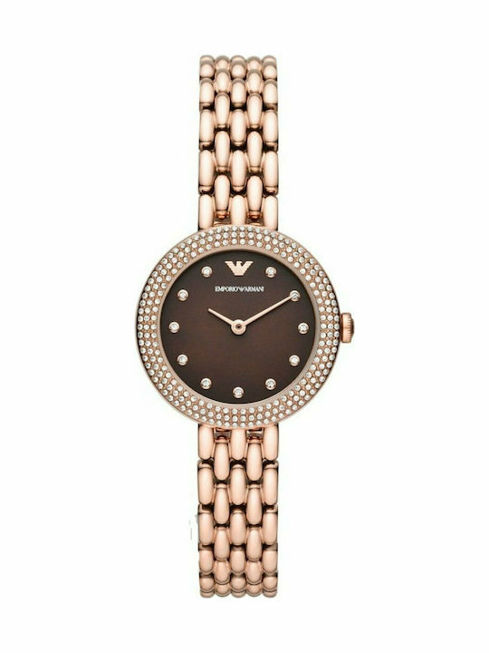 Emporio Armani Rosa Кварцов Часовник с Метална Верижка Emporio Armani Rosa Кварцов Часовник с Метална Верижка