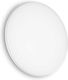 Ideal Lux Mib PL Round Πλαφονιέρα Οροφής Εξωτερικού Χώρου με Ενσωματωμένο LED σε Λευκό Χρώμα 269115