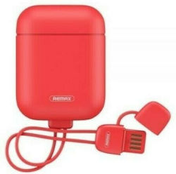Remax Hülle Silikon in Rot Farbe für Apple AirPods 1 / AirPods 2 Remax Hülle Silikon in Rot Farbe für Apple AirPods 1 / AirPods 2
