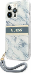Guess Marble Stripe Задна корица Силикон Син (i...