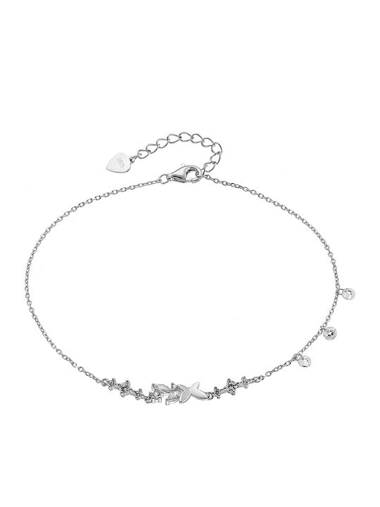 Oxzen Bracelet Chain made of Silver with Zircon