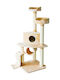 Pawise Scratching Post Cat Trees Beige 4 levels 54x54x127cm