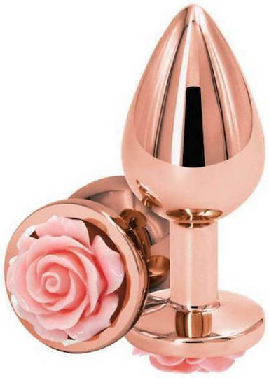 Ns Novelties Rear Assets Aluminum Anal Plug Mittel Rose Gold / Pink Rose 15cm