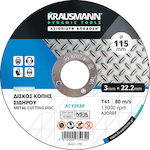 Krausmann AC13930 Disc de tăiere Metal 115mm 5buc