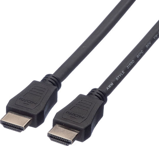 Value HDMI 1.4 Високоскоростен 1080p 120Hz HDMI Кабел HDMI Мъжки - HDMI Мъжки 2м Черен