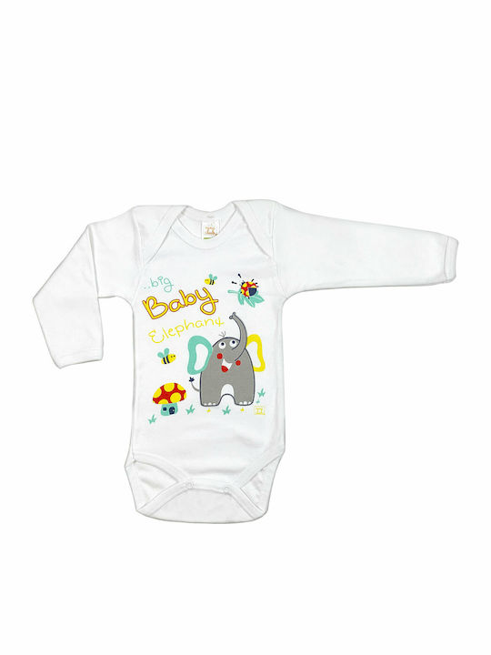 Nina Club Baby Elephant Κορμάκι Λευκό