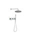 Interflex Fine Built-in Mixer, Hand Shower & Shower Head Set for Shower 2 Exits Complete Chrome