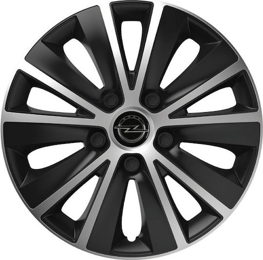 Versaco Auto Radkappen Set Rapide mit Marke Opel 4Stück 13" Schwarz