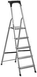 Krausmann Leiter Aluminium mit 3+1 Stufen 144cm