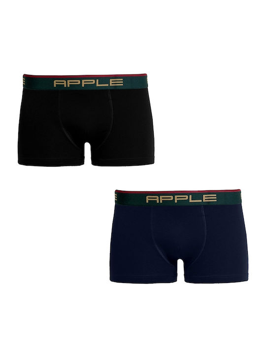 Apple Boxer Men's Boxers Navy Blue / Black 2Pack