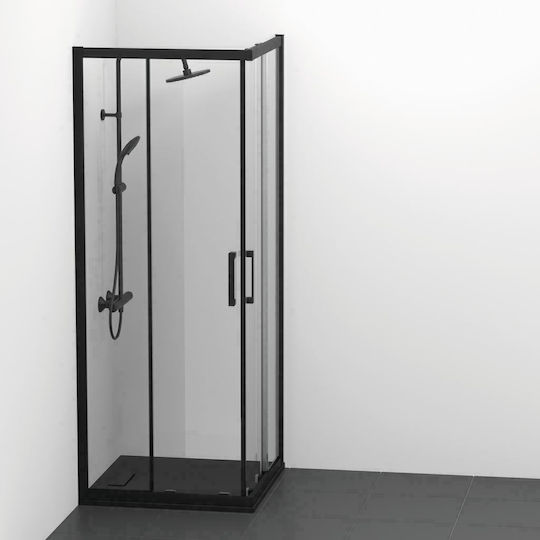 Ideal Standard Connect 2 Кабинет Душ с Плъзгащи се Врата 80x80x195.5см Черен мат Ideal Standard Connect 2 Кабинет Душ с Плъзгащи се Врата 80x80x195.5см Черен мат