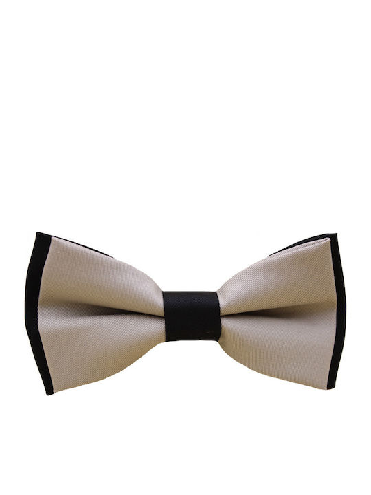 JFashion Cravată Papillon Din Țesătură Lucrată Manual Bej