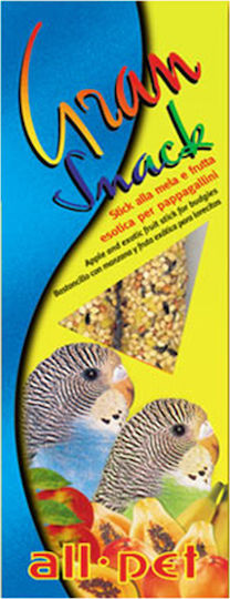 All Pet Gran Snack Τροφή σε Stick για Παπαγαλάκια με Γεύση Μελί/Μήλο 60gr 60gr