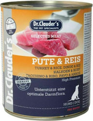 Dr.Clauder's Canned Wet Dog Food with Turkey and Rice 1 x 400gr 22443000