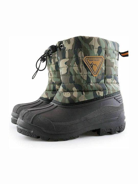 Kids Wellies with Internal Lining Khaki