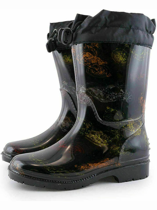 Love4shoes Kids Wellies with Internal Lining Black