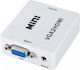 Cabletech Конвертор VGA мъжки към HDMI женски Бял 1бр DM-0846