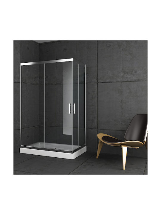 Orabella Stardust Easy Fix Cabin for Shower with Sliding Door 70x120x190cm Clear Glass Chrome