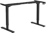 Manuell verstellbares Tischgestell Handle Desk - Schwarz 1150 - 1800x700x690 - 1130mm