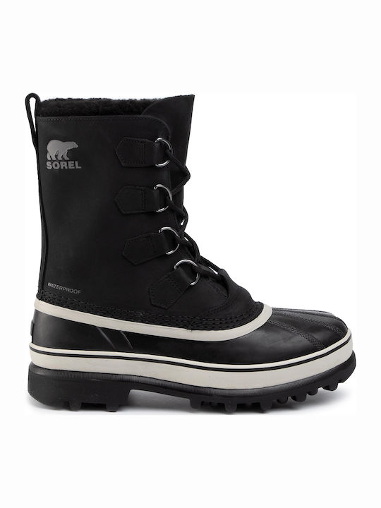 Sorel Caribou Δερμάτινα Ανδρικά Μποτάκια Black ...
